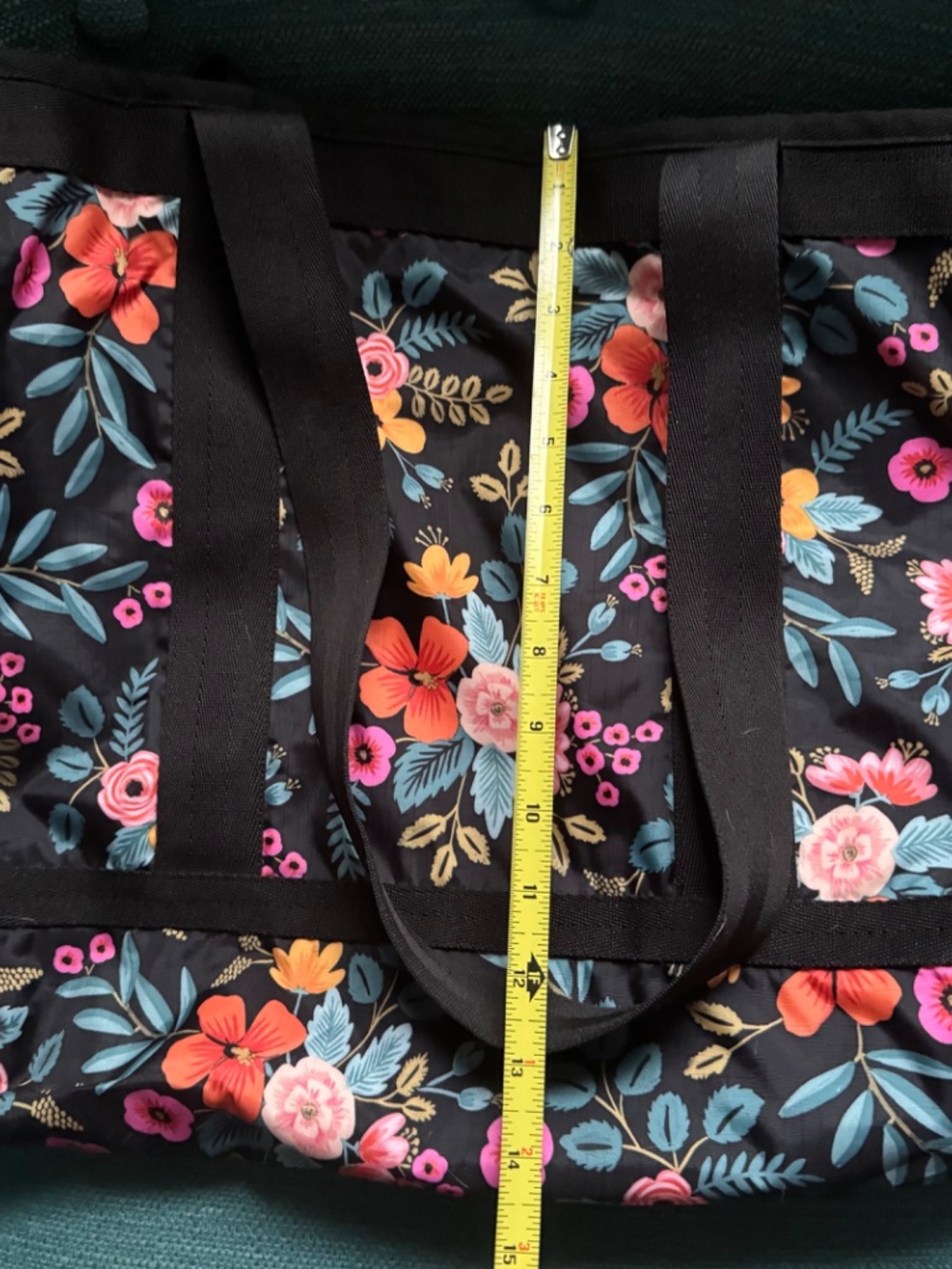 LeSportSac Large Rifle Paper Co Tote with zip pouch EUC - Picture 4 of 9